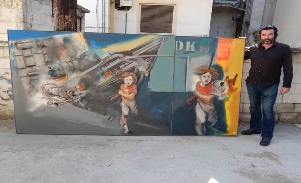 Ο Γιώργος Λαζόγκας δώρισε έργο του στη Δημοτική Πινακοθήκη